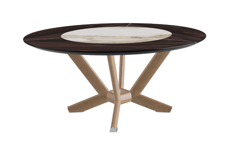 Cattelan Italia Planer Ker-Wood Round Swivel Dining Table 160