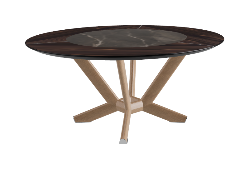 Cattelan Italia Planer Ker-Wood Round Swivel Dining Table 160