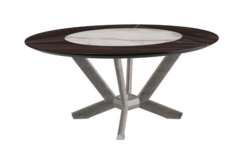 Cattelan Italia Planer Ker-Wood Round Swivel Dining Table 160