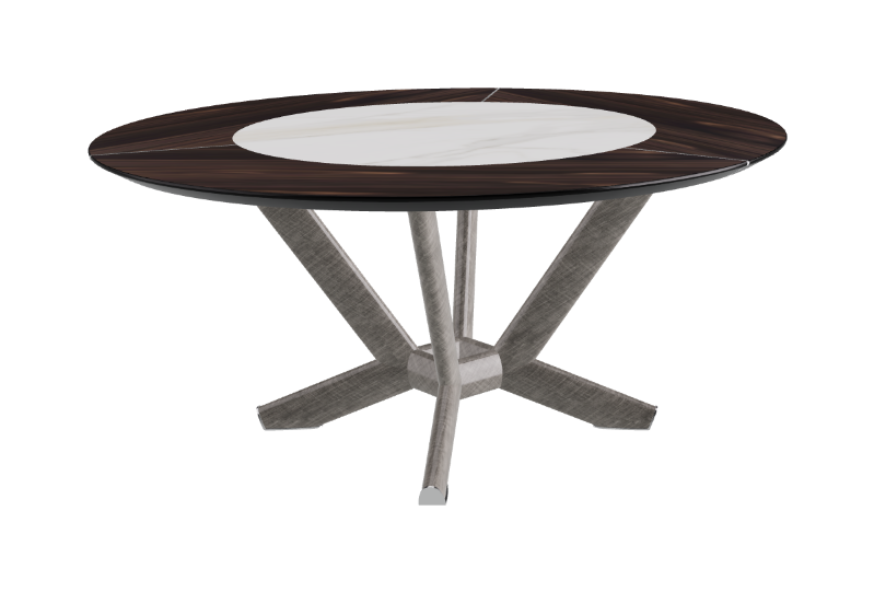 Cattelan Italia Planer Ker-Wood Round Swivel Dining Table 160