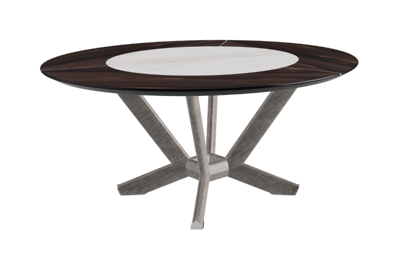 Cattelan Italia Planer Ker-Wood Round Swivel Dining Table 160