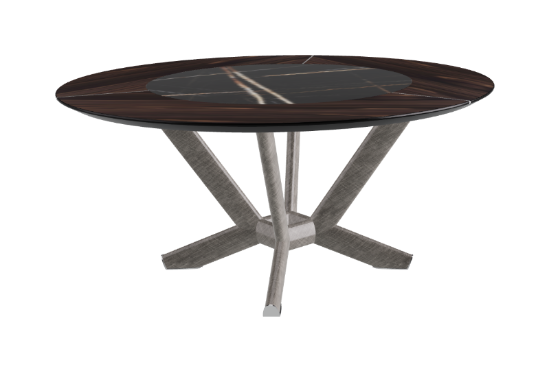 Cattelan Italia Planer Ker-Wood Round Swivel Dining Table 160