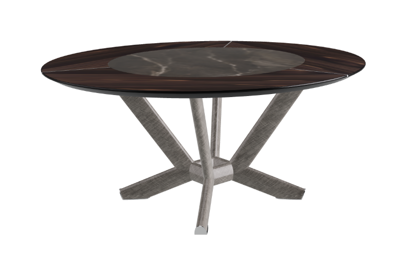 Cattelan Italia Planer Ker-Wood Round Swivel Dining Table 160