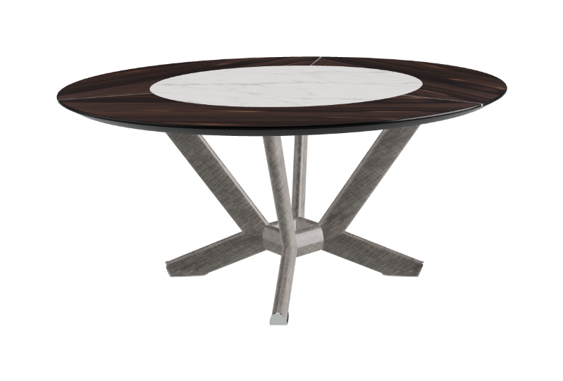 Cattelan Italia Planer Ker-Wood Round Swivel Dining Table 160