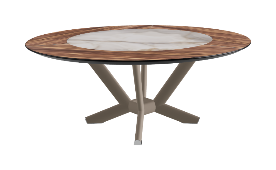 Cattelan Italia Planer Ker-Wood Round Swivel Dining Table 180