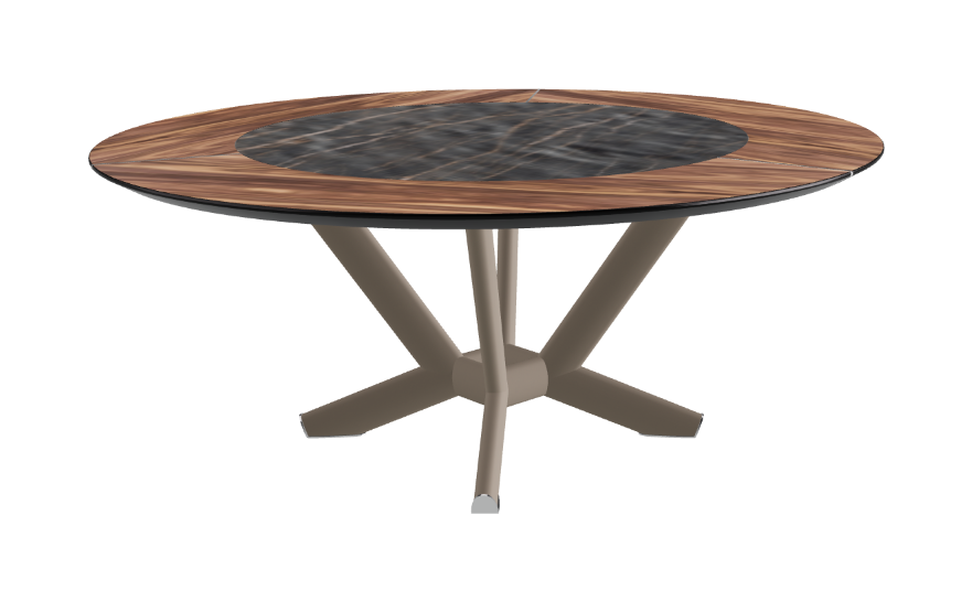 Cattelan Italia Planer Ker-Wood Round Swivel Dining Table 180