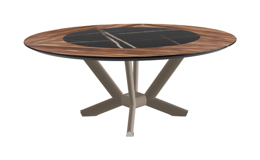Cattelan Italia Planer Ker-Wood Round Swivel Dining Table 180