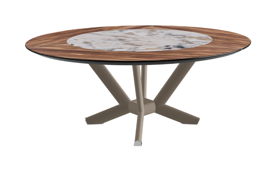 Cattelan Italia Planer Ker-Wood Round Swivel Dining Table 180