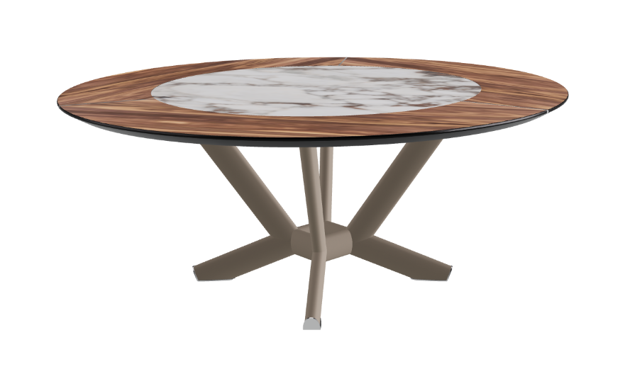 Cattelan Italia Planer Ker-Wood Round Swivel Dining Table 180