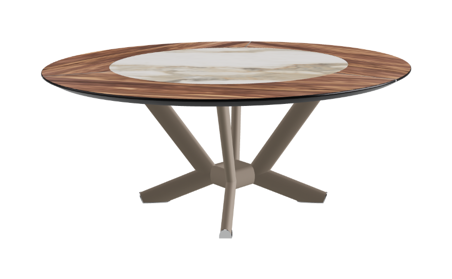 Cattelan Italia Planer Ker-Wood Round Swivel Dining Table 180