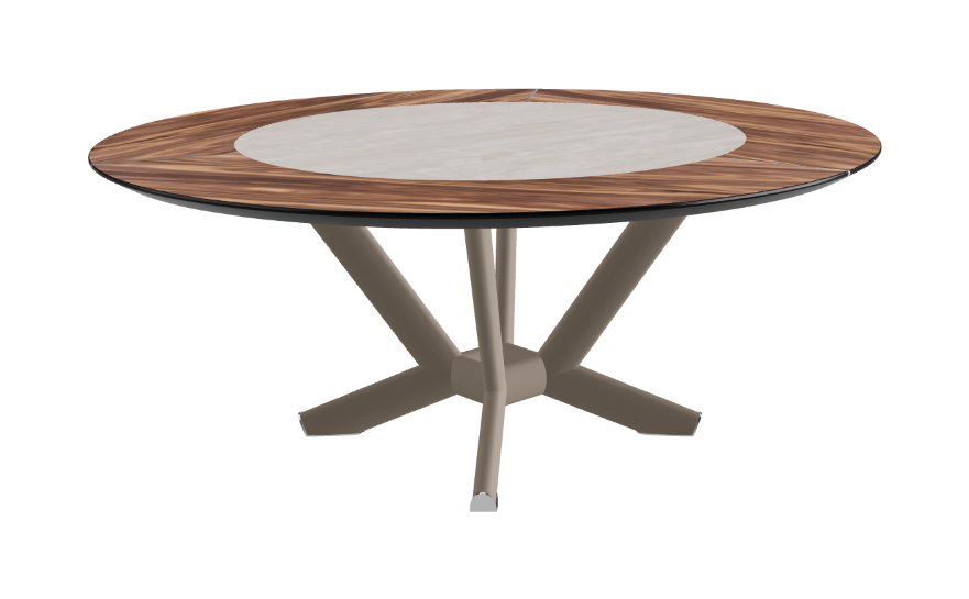 Cattelan Italia Planer Ker-Wood Round Swivel Dining Table 180