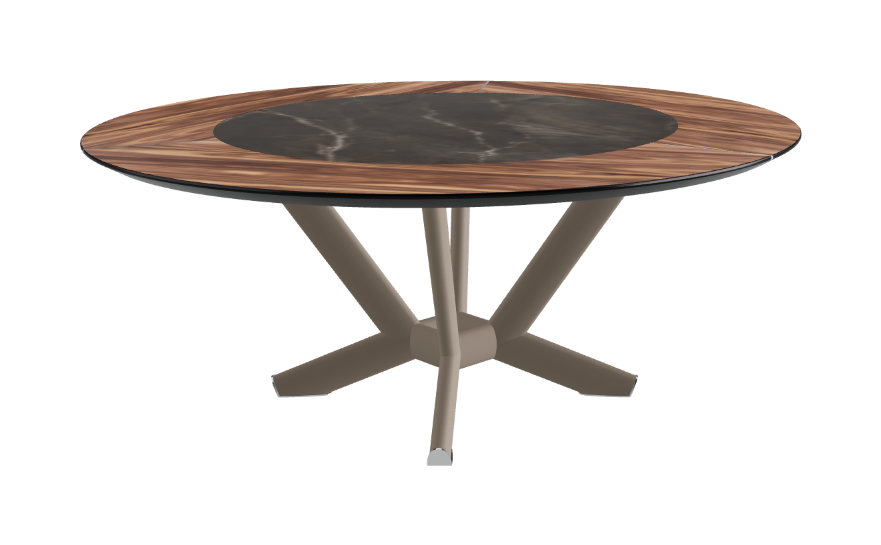 Cattelan Italia Planer Ker-Wood Round Swivel Dining Table 180