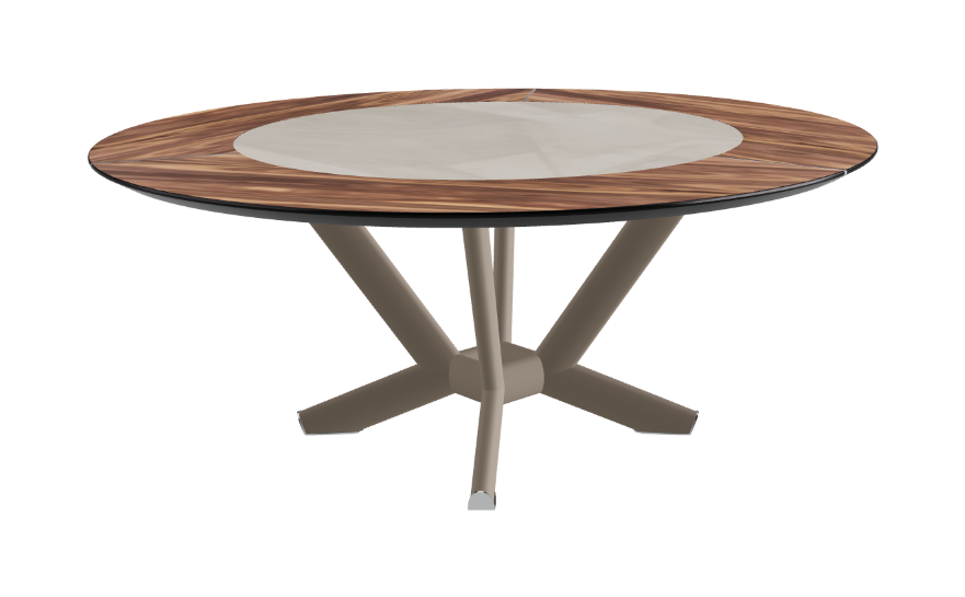 Cattelan Italia Planer Ker-Wood Round Swivel Dining Table 180