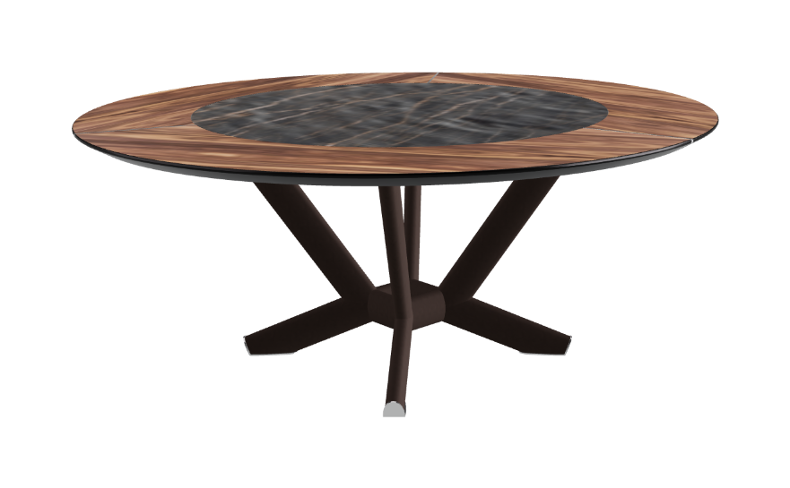 Cattelan Italia Planer Ker-Wood Round Swivel Dining Table 180