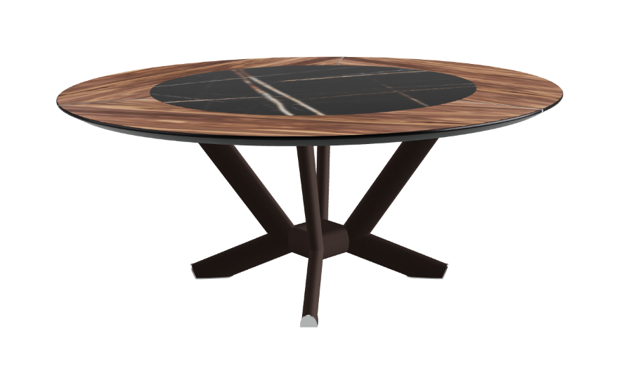 Cattelan Italia Planer Ker-Wood Round Swivel Dining Table 180