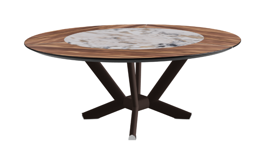 Cattelan Italia Planer Ker-Wood Round Swivel Dining Table 180