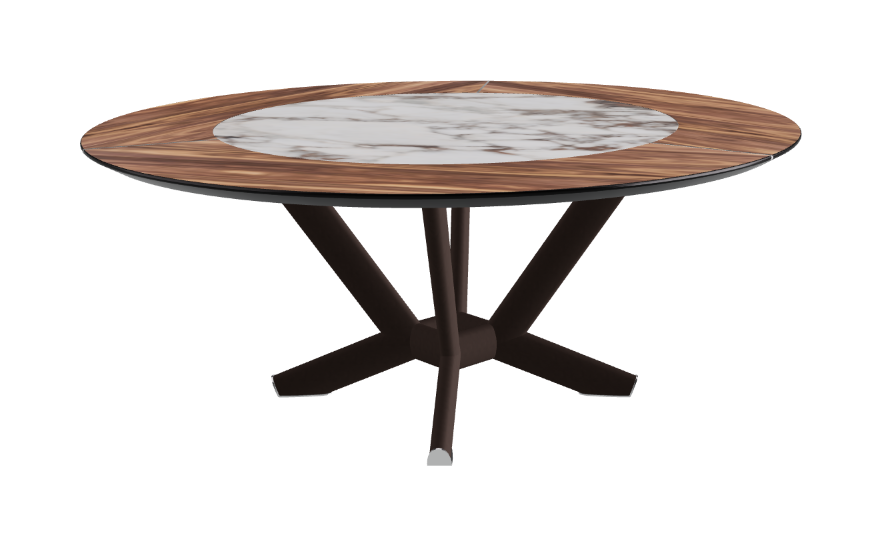 Cattelan Italia Planer Ker-Wood Round Swivel Dining Table 180