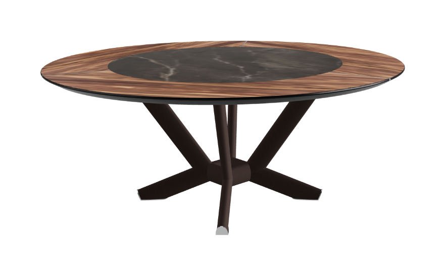 Cattelan Italia Planer Ker-Wood Round Swivel Dining Table 180
