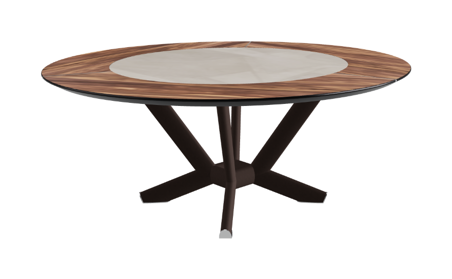Cattelan Italia Planer Ker-Wood Round Swivel Dining Table 180