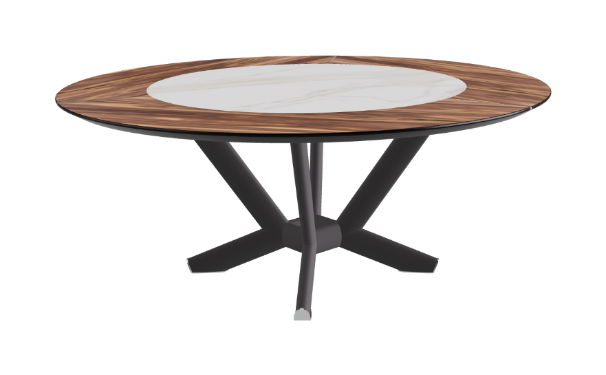 Cattelan Italia Planer Ker-Wood Round Swivel Dining Table 180