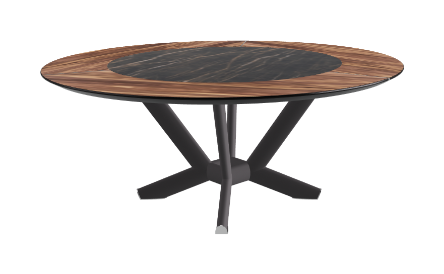 Cattelan Italia Planer Ker-Wood Round Swivel Dining Table 180