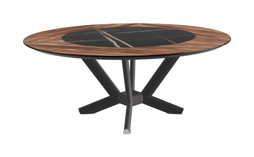 Cattelan Italia Planer Ker-Wood Round Swivel Dining Table 180