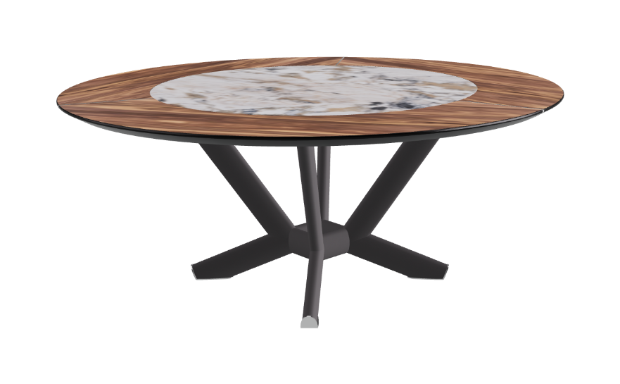 Cattelan Italia Planer Ker-Wood Round Swivel Dining Table 180
