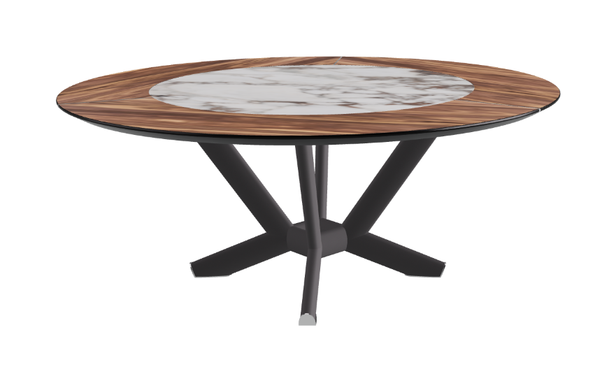 Cattelan Italia Planer Ker-Wood Round Swivel Dining Table 180