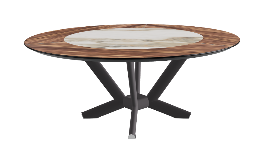 Cattelan Italia Planer Ker-Wood Round Swivel Dining Table 180