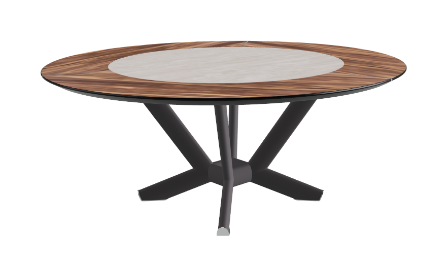 Cattelan Italia Planer Ker-Wood Round Swivel Dining Table 180