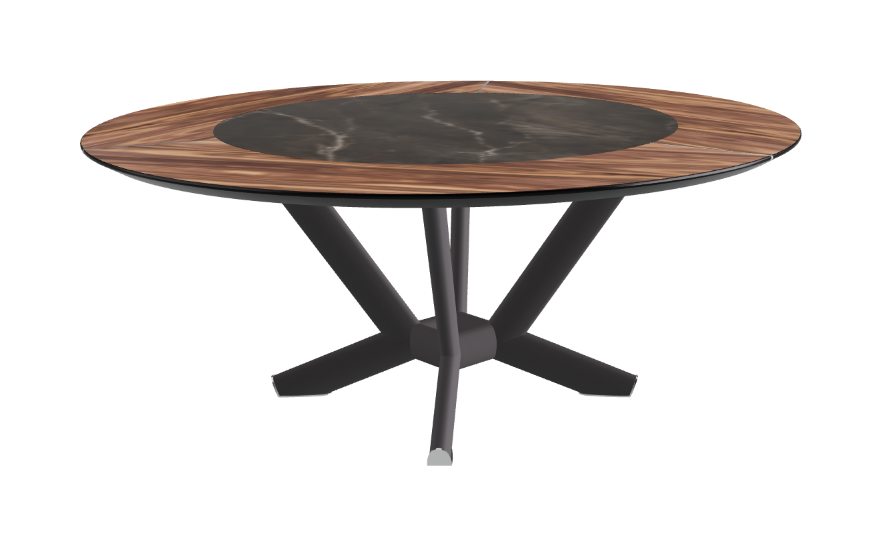 Cattelan Italia Planer Ker-Wood Round Swivel Dining Table 180