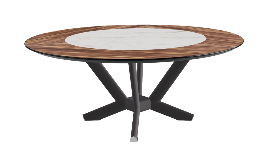 Cattelan Italia Planer Ker-Wood Round Swivel Dining Table 180