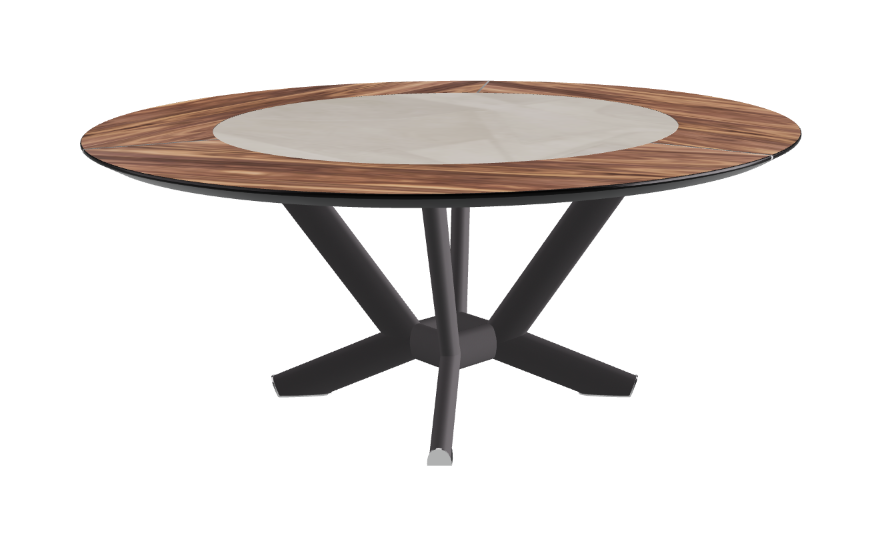 Cattelan Italia Planer Ker-Wood Round Swivel Dining Table 180