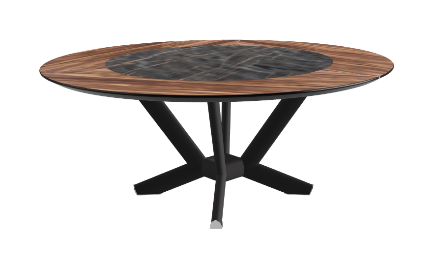 Cattelan Italia Planer Ker-Wood Round Swivel Dining Table 180