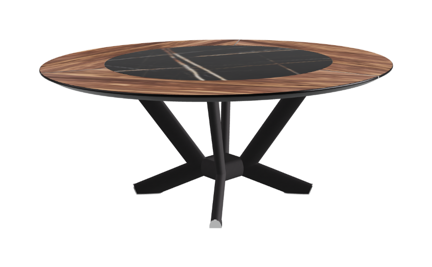 Cattelan Italia Planer Ker-Wood Round Swivel Dining Table 180