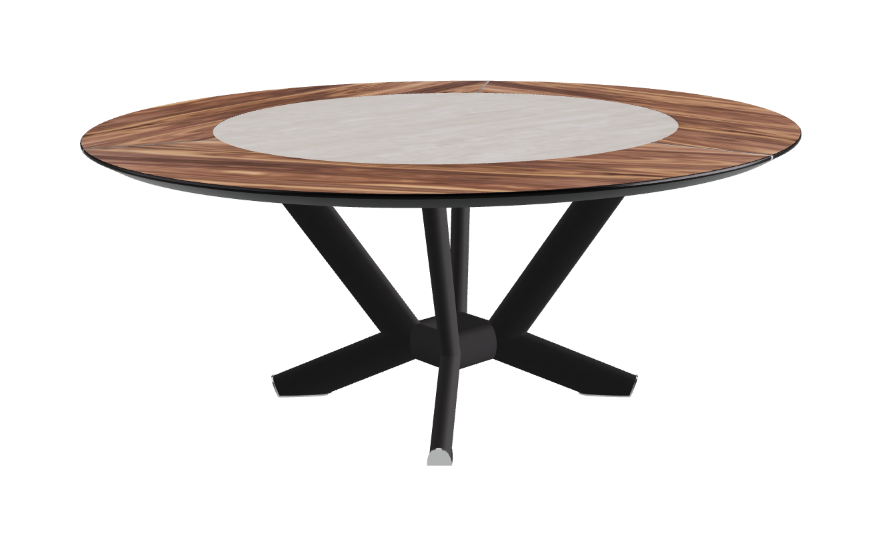 Cattelan Italia Planer Ker-Wood Round Swivel Dining Table 180