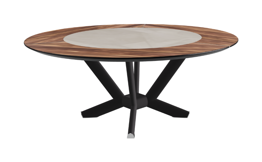 Cattelan Italia Planer Ker-Wood Round Swivel Dining Table 180