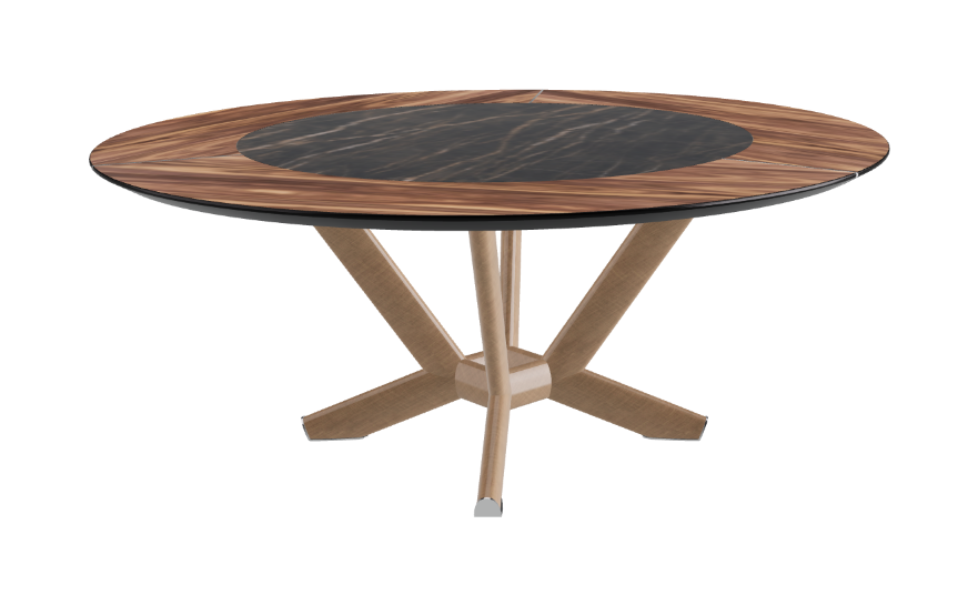 Cattelan Italia Planer Ker-Wood Round Swivel Dining Table 180