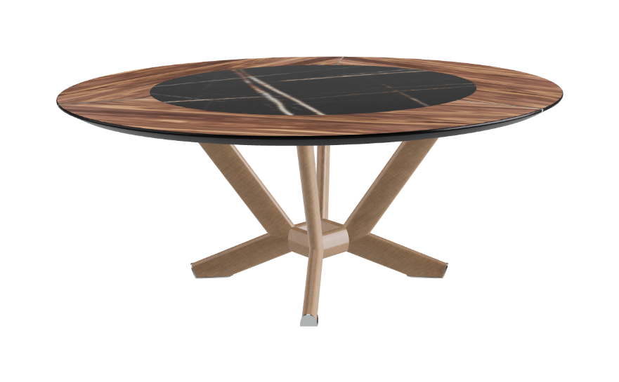 Cattelan Italia Planer Ker-Wood Round Swivel Dining Table 180