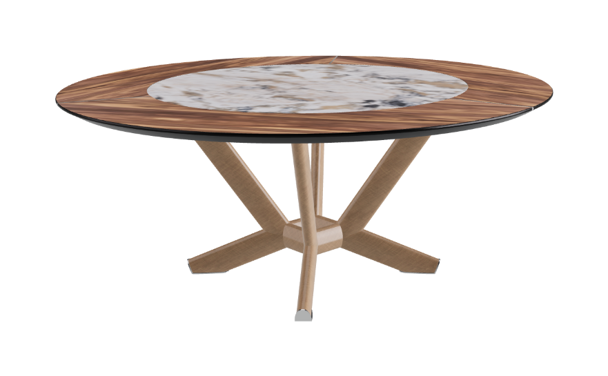 Cattelan Italia Planer Ker-Wood Round Swivel Dining Table 180