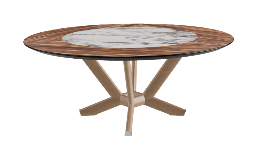 Cattelan Italia Planer Ker-Wood Round Swivel Dining Table 180