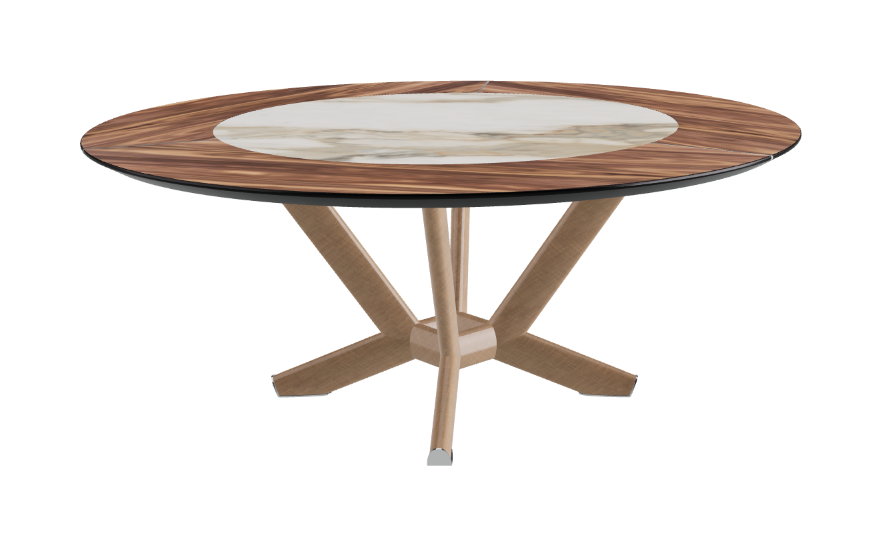 Cattelan Italia Planer Ker-Wood Round Swivel Dining Table 180