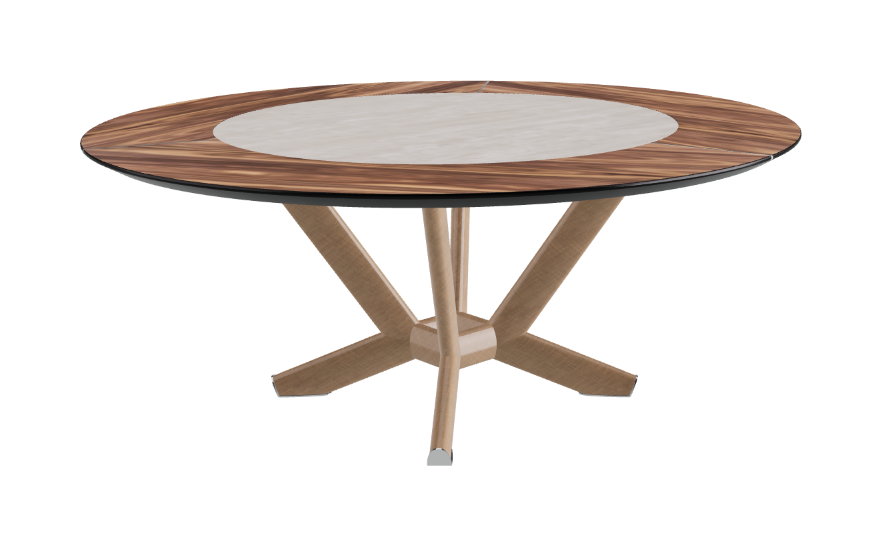 Cattelan Italia Planer Ker-Wood Round Swivel Dining Table 180