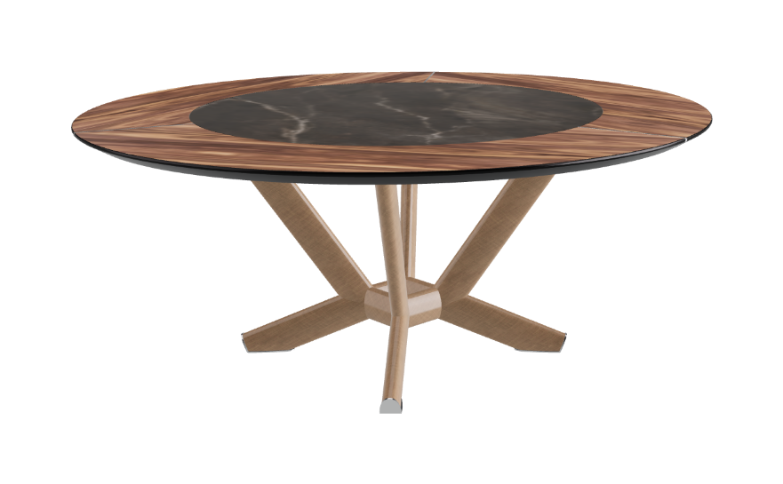Cattelan Italia Planer Ker-Wood Round Swivel Dining Table 180