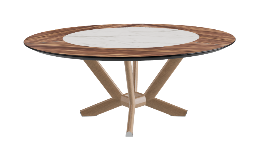 Cattelan Italia Planer Ker-Wood Round Swivel Dining Table 180