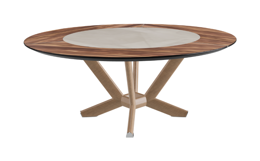 Cattelan Italia Planer Ker-Wood Round Swivel Dining Table 180