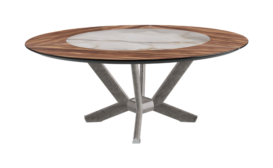 Cattelan Italia Planer Ker-Wood Round Swivel Dining Table 180