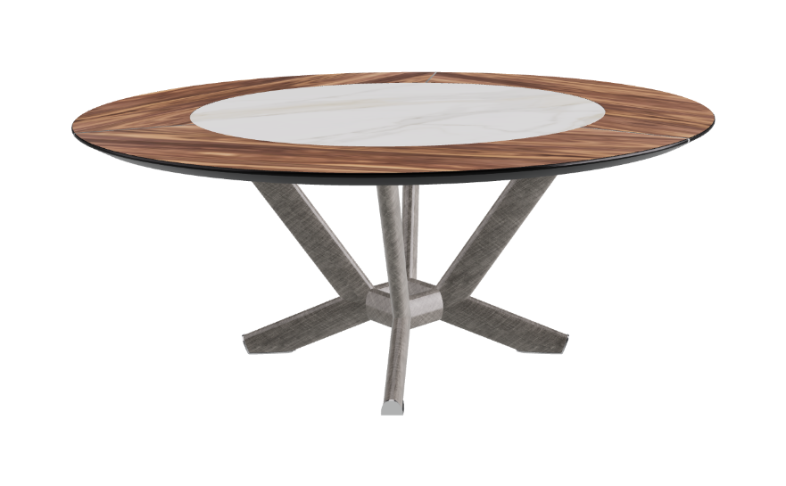 Cattelan Italia Planer Ker-Wood Round Swivel Dining Table 180
