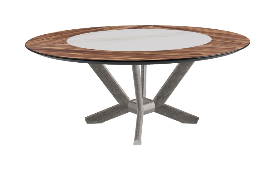 Cattelan Italia Planer Ker-Wood Round Swivel Dining Table 180
