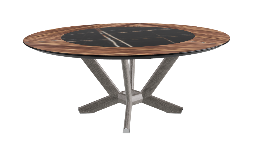 Cattelan Italia Planer Ker-Wood Round Swivel Dining Table 180